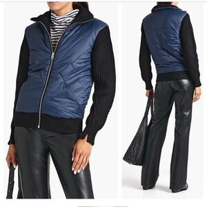 Rag & Bone Mikaela Mix Media Zip Up Puffer Jacke Jacket